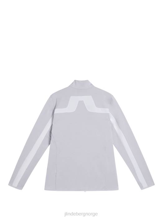 J.Lindeberg menn jarvis mellomlag lys grå melange klær F864620