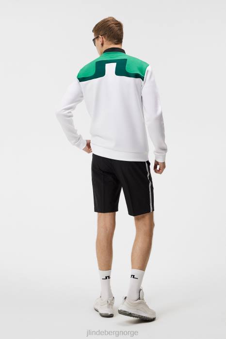 J.Lindeberg menn jeff sweatshirt med rund hals hvit klær F864622