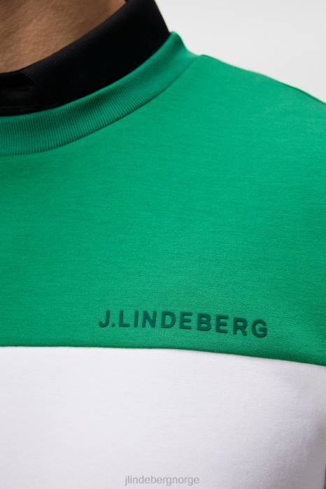 J.Lindeberg menn jeff sweatshirt med rund hals hvit klær F864622