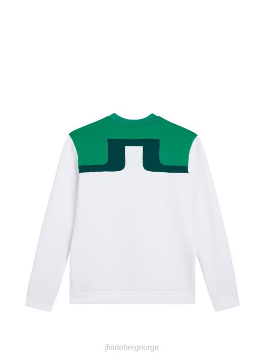 J.Lindeberg menn jeff sweatshirt med rund hals hvit klær F864622