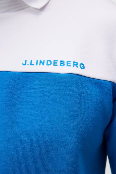 J.Lindeberg menn jeff sweatshirt med rund hals strålende blå klær F864621