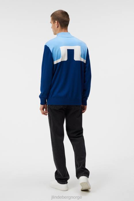 J.Lindeberg menn jeff vindjakke genser eiendom blå klær F864507