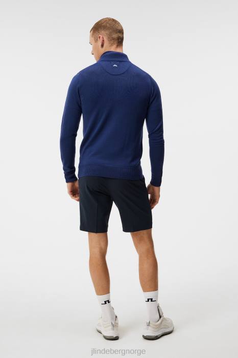 J.Lindeberg menn kian genser med glidelås eiendom blå klær F864558