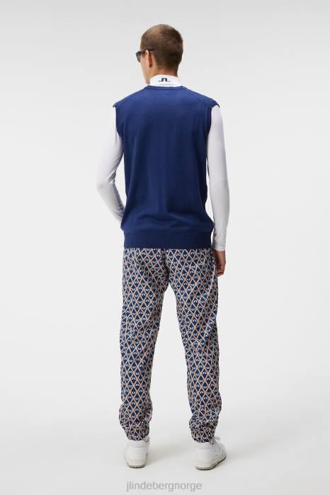 J.Lindeberg menn liam strikket vest eiendom blå klær F864545