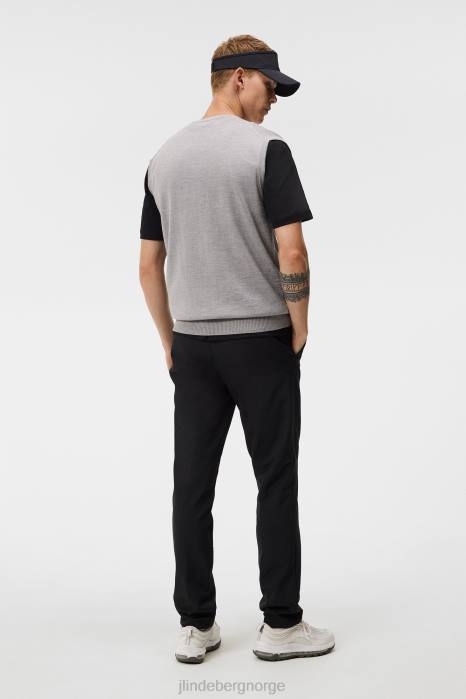 J.Lindeberg menn liam strikket vest gråmelert klær F864546