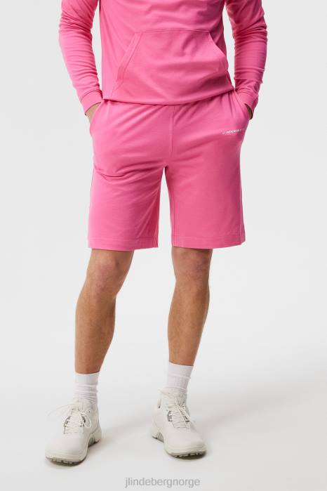 J.Lindeberg menn logo shorts azalea rosa klær F864573