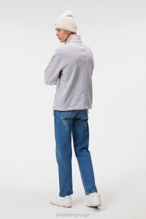 J.Lindeberg menn lorentz mellomlag lys grå melange klær F864543