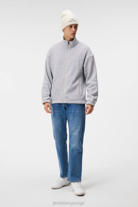 J.Lindeberg menn lorentz mellomlag lys grå melange klær F864543