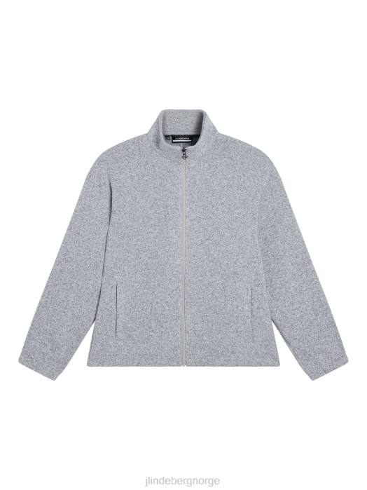 J.Lindeberg menn lorentz mellomlag lys grå melange klær F864543