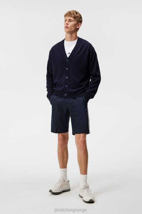 J.Lindeberg menn lucas strikket cardigan marinen klær F864548
