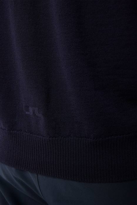 J.Lindeberg menn lucas strikket cardigan marinen klær F864548