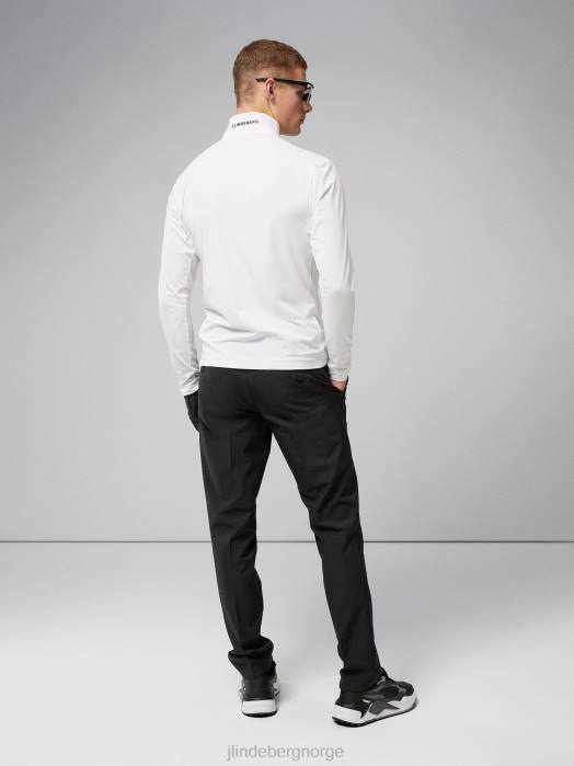 J.Lindeberg menn luke halv glidelås mellomlag hvit klær F864668