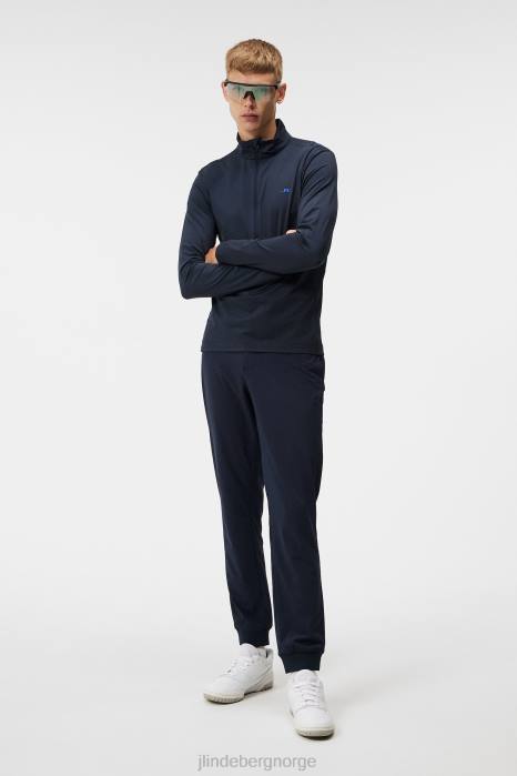 J.Lindeberg menn luke halv glidelås mellomlag marinen klær F864528