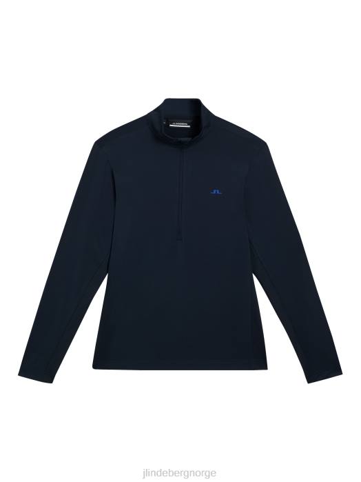 J.Lindeberg menn luke halv glidelås mellomlag marinen klær F864528
