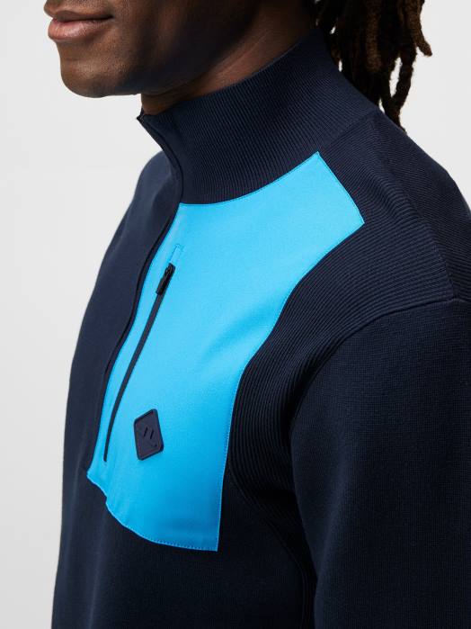 J.Lindeberg menn marc strikket genser marinen klær F864596