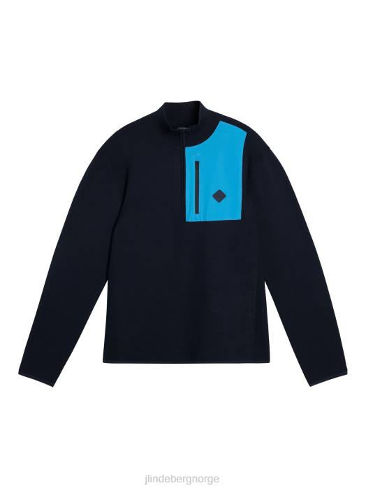 J.Lindeberg menn marc strikket genser marinen klær F864596