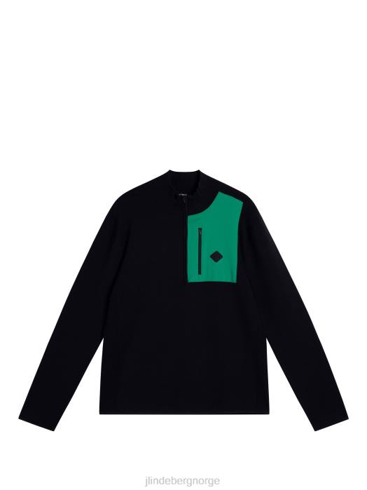 J.Lindeberg menn marc strikket genser svart klær F864597