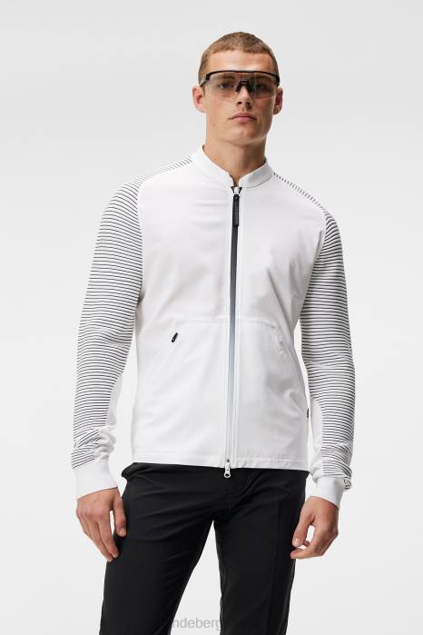 J.Lindeberg menn rolf hybrid strikk hvit klær F864602