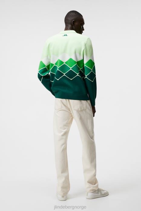 J.Lindeberg menn ron strikket skjorte regnskog klær F864580