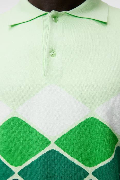 J.Lindeberg menn ron strikket skjorte regnskog klær F864580