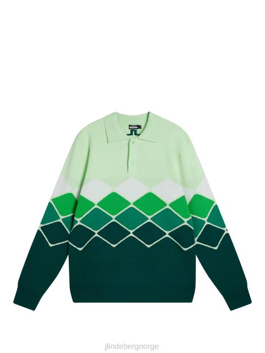 J.Lindeberg menn ron strikket skjorte regnskog klær F864580