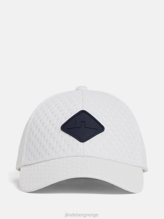 J.Lindeberg menn bridge strike cap hvit tilbehør F864834