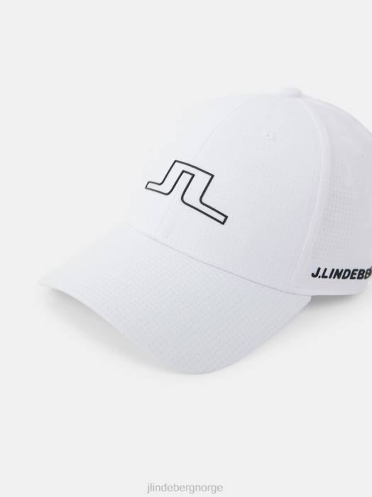 J.Lindeberg menn caden golf cap hvit tilbehør F864908