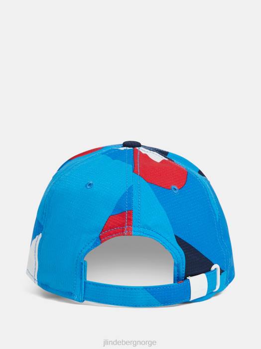 J.Lindeberg menn collin print cap strålende blå storbro tilbehør F864881