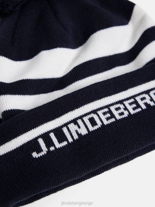 J.Lindeberg menn stripe lue marinen tilbehør F864829