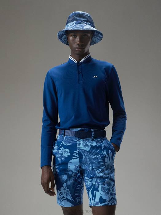J.Lindeberg menn Tyson langermet polo marine pion klær F864334