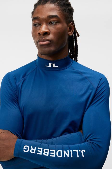 J.Lindeberg menn aello kompresjonslag eiendom blå klær F864116