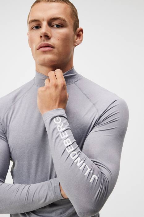 J.Lindeberg menn aello kompresjonslag gråmelert klær F864113