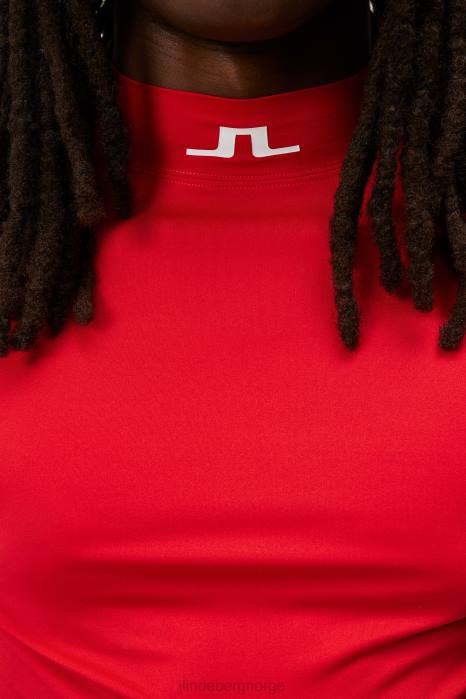 J.Lindeberg menn aello kompresjonslag ildrød klær F864114