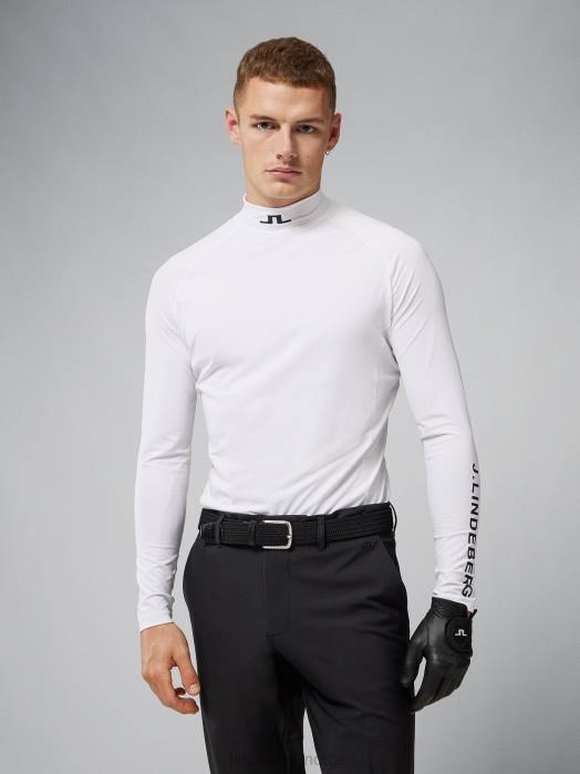 J.Lindeberg menn aello myk kompresjon hvit klær F864351