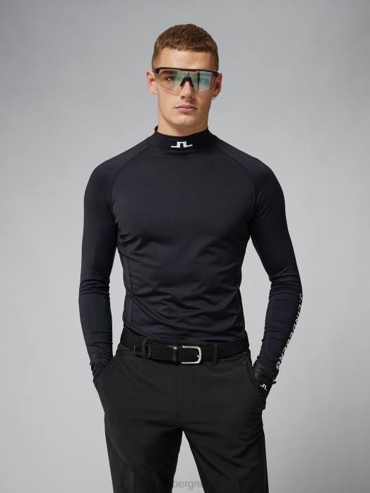 J.Lindeberg menn aello myk kompresjon svart klær F864352