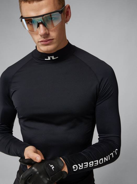 J.Lindeberg menn aello myk kompresjon svart klær F864352