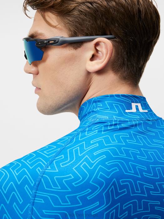 J.Lindeberg menn aello trykt kompresjonslag lapis bridge swirl klær F864313