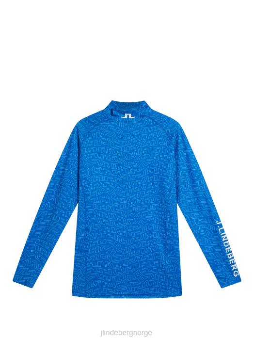 J.Lindeberg menn aello trykt kompresjonslag lapis bridge swirl klær F864313