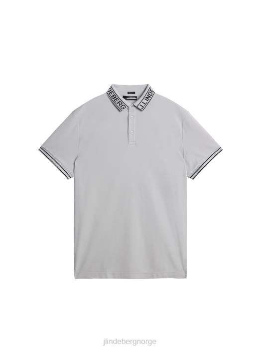 J.Lindeberg menn austin polo gråmelert klær F86450