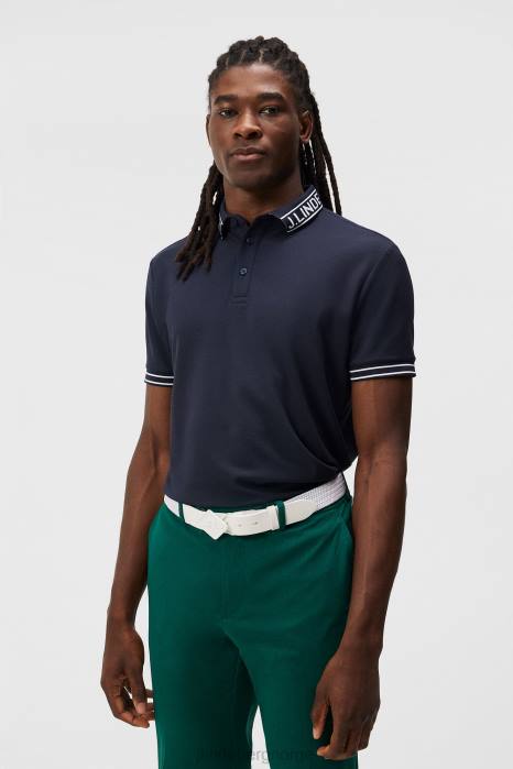 J.Lindeberg menn austin polo marinen klær F86449