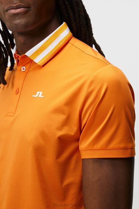 J.Lindeberg menn ben polo russet oransje klær F864214