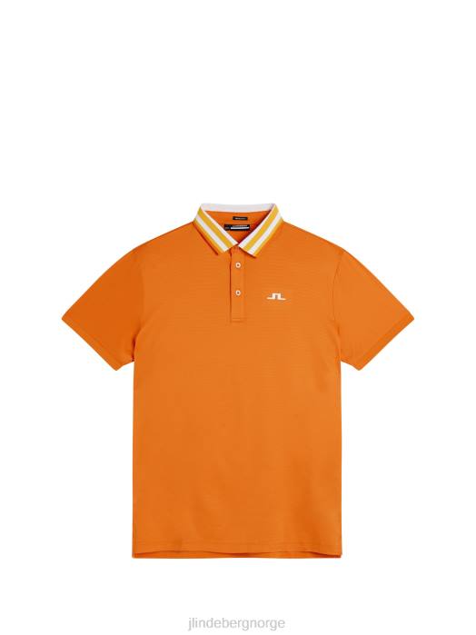 J.Lindeberg menn ben polo russet oransje klær F864214