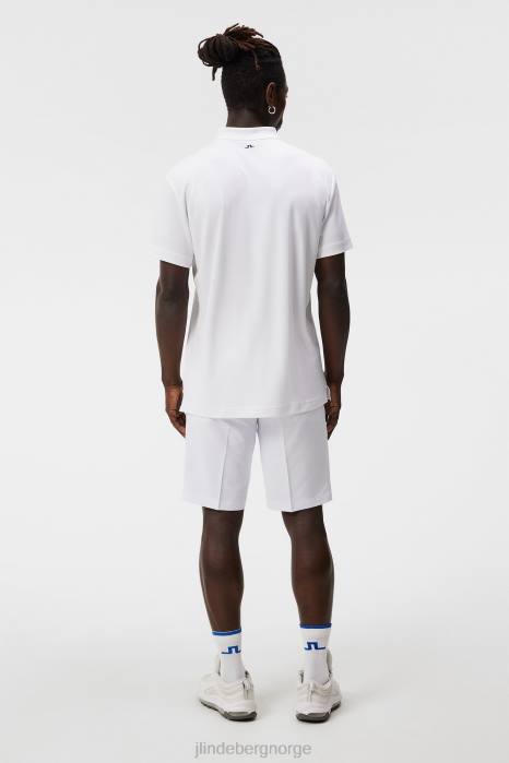 J.Lindeberg menn bode polo hvit klær F86498