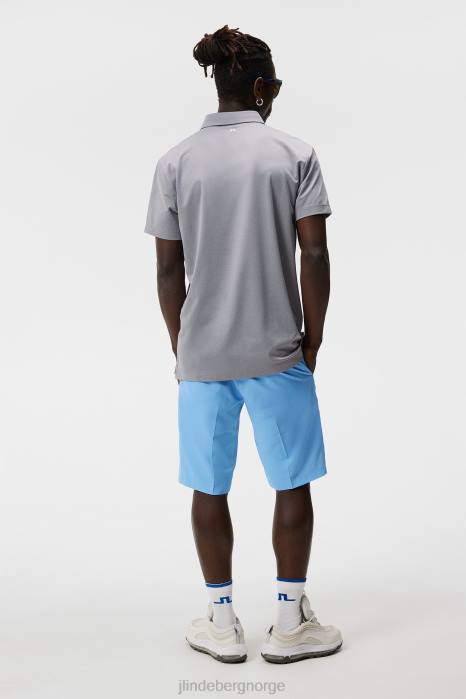 J.Lindeberg menn bridge polo gråmelert klær F86453