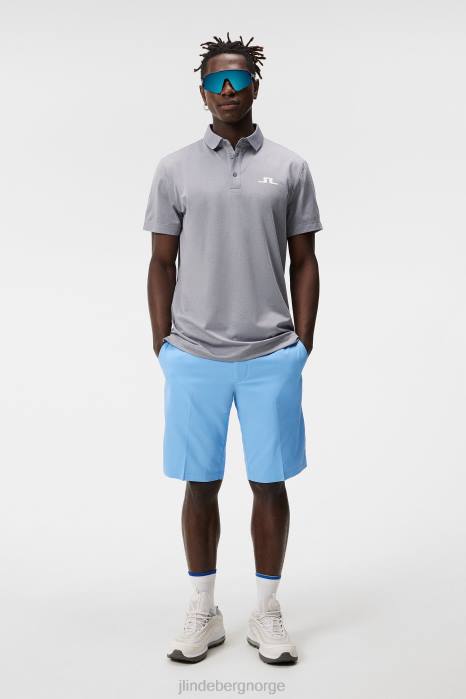 J.Lindeberg menn bridge polo gråmelert klær F86453