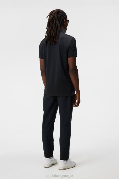 J.Lindeberg menn bridge polo svart klær F86454