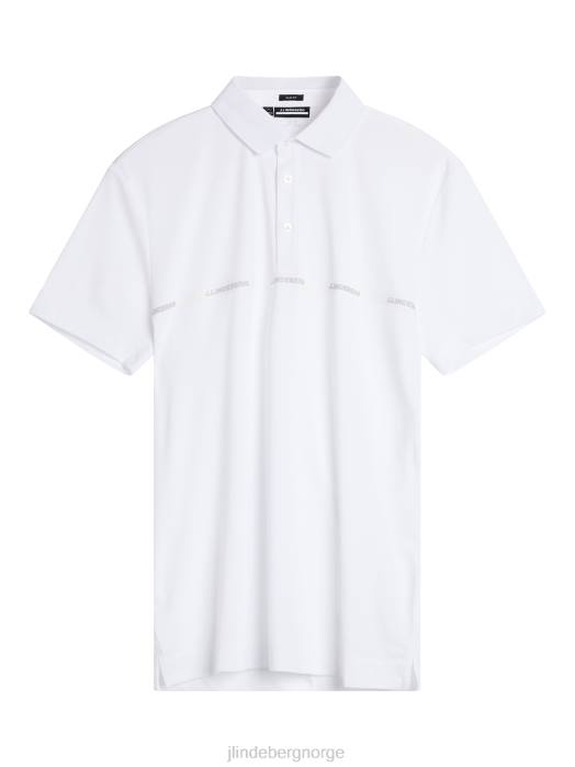 J.Lindeberg menn chad slim polo hvit klær F864210