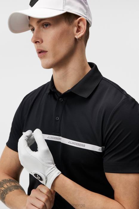 J.Lindeberg menn chad slim polo svart klær F864209