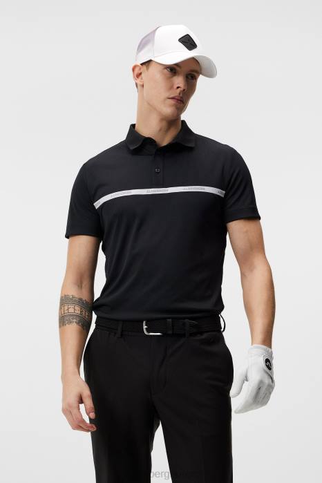 J.Lindeberg menn chad slim polo svart klær F864209