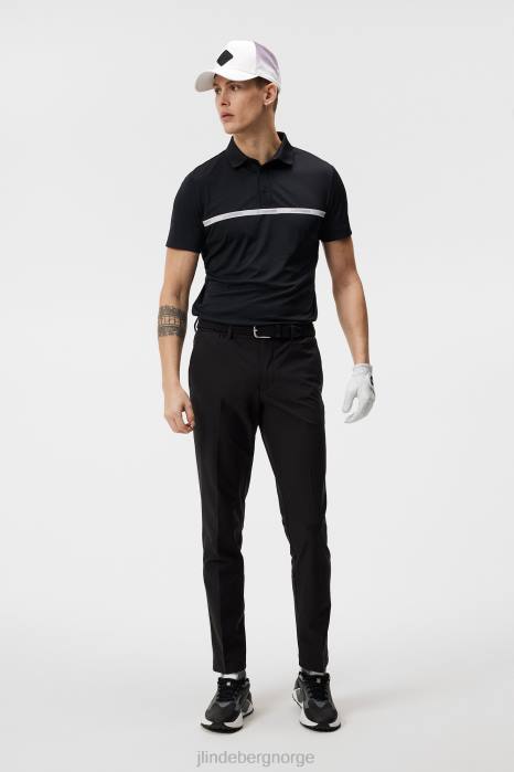 J.Lindeberg menn chad slim polo svart klær F864209